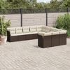 vidaXL Garden Sofa Set Brown, Cream White