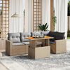 vidaXL Garden Sofa Set Beige, Light Grey