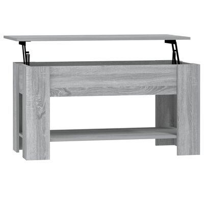 vidaXL Coffee Table Gray Sonoma 39.8"x19.3"x20.5" Engineered Wood