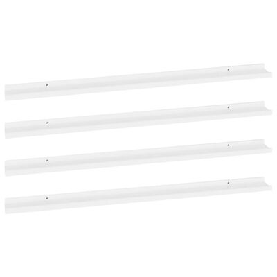vidaXL Wall Shelves 4 pcs White 45.3"x3.5"x1.2"