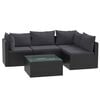 vidaXL Patio Sofa Black