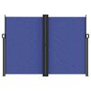 vidaXL Retractable Side Awning Blue 100% polyester fabric with PU coating