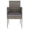 vidaXL Garden Dining Set Anthracite and Grey PE Rattan Medium Durable
