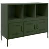 vidaXL Sideboard Olive green Cold-rolled steel Medium Adjustable Feet