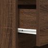vidaXL Bedside Cabinet Brown Oak Engineered wood Medium Bedside Cabinet