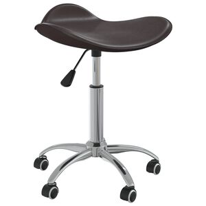 vidaXL Office Chair Brown Faux leather and chrome steel Standard Swivel
