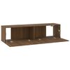 vidaXL TV Wall Cabinet Brown Oak Engineered Wood 47.2 in wide Drop-Down