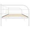 vidaXL Day Bed Frame White Metal, plywood, plastic 35.4x78.7 in