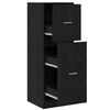 vidaXL Apothecary Cabinet Black oak 40 x 41 x 118 cm Engineered wood