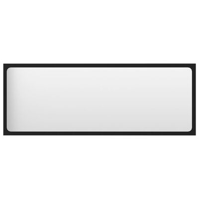 vidaXL Bathroom Mirror Black 39.4"x0.6"x14.6" Chipboard