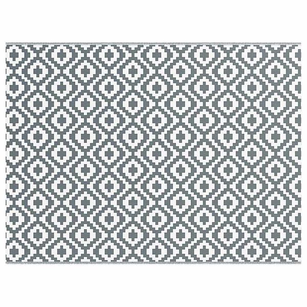 vidaXL Outdoor Rug ARAKIL Gray 118.1" x 157.5" PP