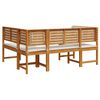 vidaXL Garden Bench Set 3 pcs Brown Solid Acacia Wood