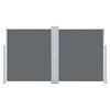 vidaXL Side Awning Anthracite fabric and grey steel frame