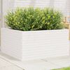 vidaXL Garden Planter White Solid pine wood 35.4x35.4x18.1 in