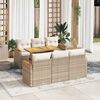 vidaXL Garden Sofa Set Beige