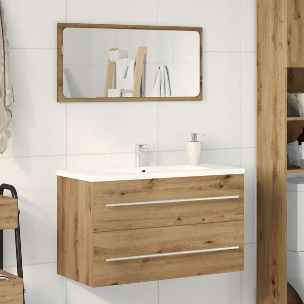 vidaXL Bathroom Sink Cabinet Artisan Oak 80x38,5x48 cm Engineered Wood