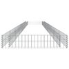vidaXL Gabion Raised Bed Silver Galvanized steel Large Durable