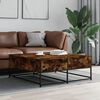 vidaXL Coffee Table Smoked Oak Engineered wood, metal