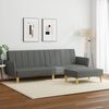 vidaXL Sofa Bed Dark Gray Fabric (100% Polyester) 2-Seater
