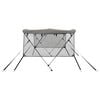 vidaXL 3-bow Bimini Top with Mesh Sidewalls 72.0x(72.8-78.0)x53.9"