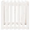 vidaXL Garden Planter White Solid Pine Wood Medium Garden Planter