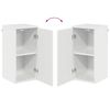 vidaXL Bathroom Cabinet High Gloss White 11.81 x 12.40 x 24.02 in