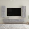 vidaXL Wall-mounted TV Cabinet Grey Sonoma Engineered wood Standard