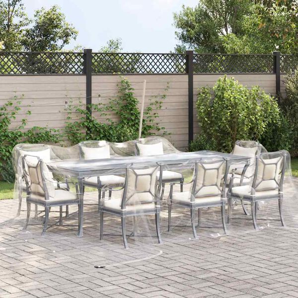 vidaXL Clear Tarpaulin with Eyelets 16.4x16.4' PVC