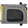 vidaXL Pet Bike Trailer Yellow and Grey 49.21 x 20.87 x 21.26 in