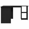 vidaXL Corner Desk Black Oak 47.24 x 55.12 x 29.53 in Engineered Wood