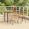 vidaXL Garden Dining Set Black Steel Medium Durable Garden Dining Set