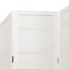 vidaXL Room Divider 4 Panels White Solid Wood Paulownia