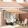 vidaXL Retractable Awning Yellow and Orange 118.11 x 98.43 in fabric