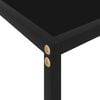 vidaXL Console Table Black Tempered glass Compact Simplistic