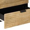 vidaXL Bedside Cabinet Brown Solid Mango Wood, Engineered Wood, Metal