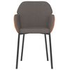 vidaXL Dining Chair Set of 2 Dark grey and brown