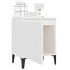 vidaXL Bed Cabinet White Engineered wood and metal 15.7x11.8x19.7 in