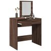 vidaXL Dressing Table Brown Oak Engineered wood, glass