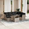 vidaXL Garden Sofa Set Light Grey
