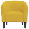 vidaXL Tub Chair Yellow Velvet Medium Ergonomic Armchair Round