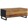 vidaXL Coffee Table Honey Finish, Black