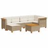 vidaXL Garden Sofa Set Beige, Cream white