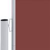 vidaXL Side Awning Brown Polyester Extra Long Retractable Awning