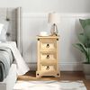 vidaXL Bedside Cabinet Honey Solid pine wood, engineered wood, metal Small