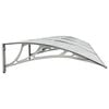 vidaXL Door Canopy Grey, Transparent Polycarbonate, ABS, Aluminum