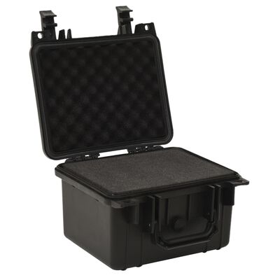 vidaXL Portable Flight Case Black 10.6"x9.8"x7.1" PP