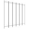 vidaXL 6-Panel Room Divider White 94.5"x86.6" Fabric