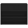 vidaXL Shoe Bench Black Oak 23.62 x 11.81 x 17.72 in Engineered Wood