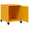 vidaXL Bedside Cabinet Set of 2 Mustard Yellow Cold-Rolled Steel Medium