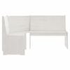 vidaXL Corner Bench White Solid pinewood 59.4 in Reversible